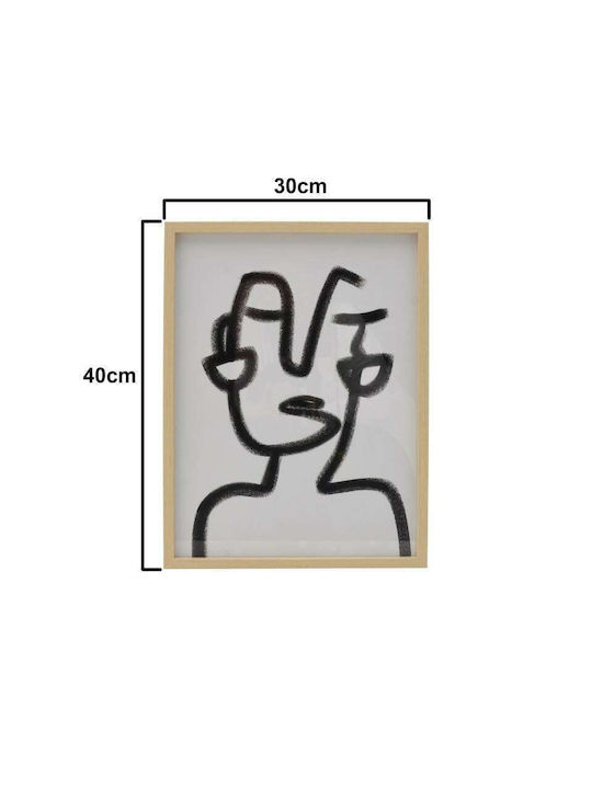 Inart Printed Πίνακας Πλαστικός 30x40cm