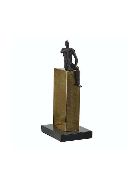 Inart Decorative Statuette made of Plastic in Gold-Black 16x12x33cm 1pcs