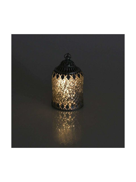 Inart Decorative Lamp Lattern LED Battery Silver