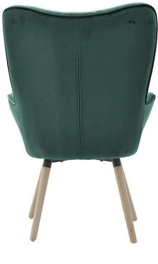 Ohrensessel mit Fußhocker 70x68x105cm Green