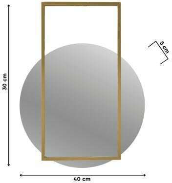 Inart Shapes Χρυσός Διαμέτρου 40cm Inart Shapes Χρυσός Διαμέτρου 40cm