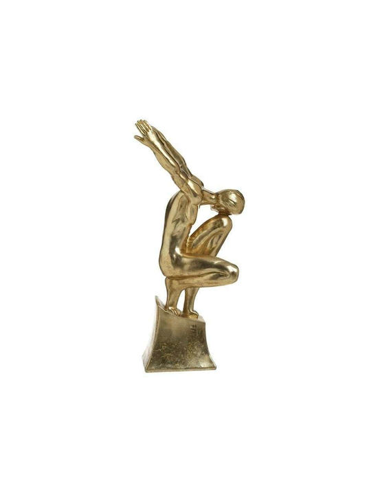 Inart Decorative Statuette Polyresin in Gold 17x16x34cm 1pcs