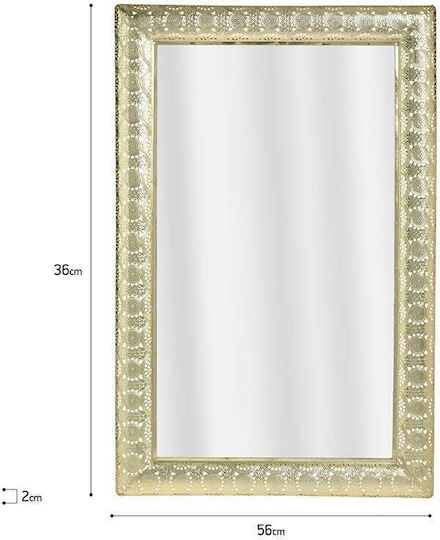 Inart 3-95-874-0017 Καθρέπτης Ορθογώνιος Χρυσός 56x36cm Inart 3-95-874-0017 Καθρέπτης Ορθογώνιος Χρυσός 56x36cm