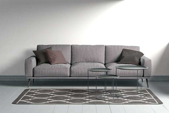 Inart Rectangular Rug White, Black 120x180cm