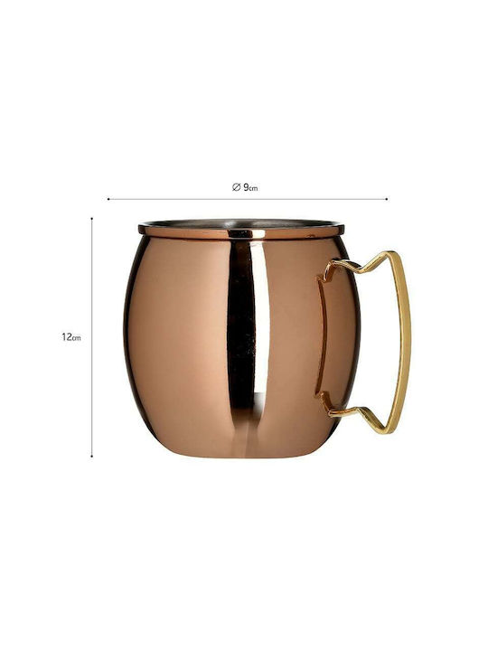 Inart Tasse Metallisch Gold 470ml 1Stück