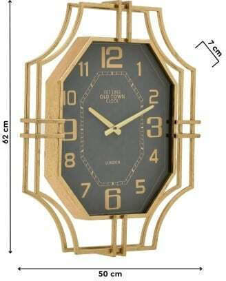 Inart Wanduhr Metallisch Gold/ Black 50x62cm