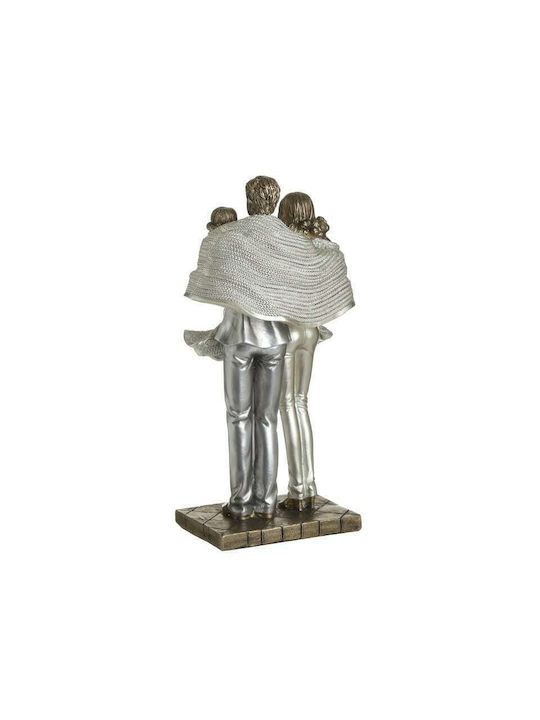 Inart Decorative Statuette Polyresin Οικογένεια in Silver 13x8x26cm 1pcs