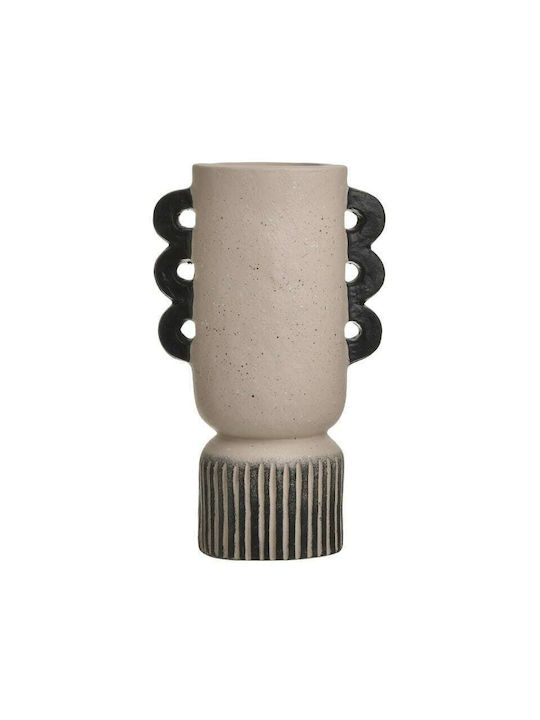Inart Decorative Vase Ecru 21x14x36cm