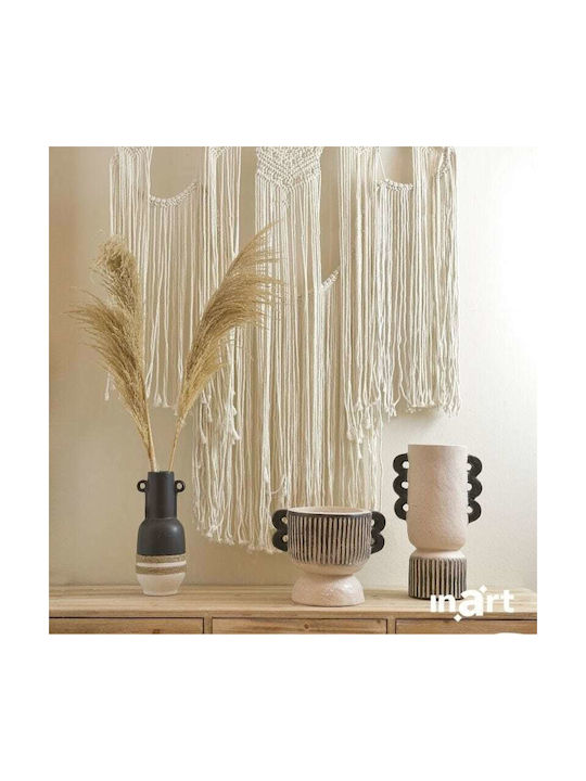Inart Decorative Vase Ecru 21x14x36cm
