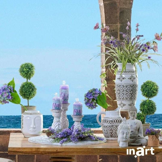 Inart Διακοσμητικός Βούδας από Τσιμέντο σε Αντικέ Γκρι 10x10x22cm