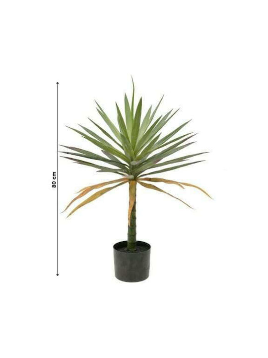 Inart Artificial Plant in Pot Green/Black 80cm 1pcs