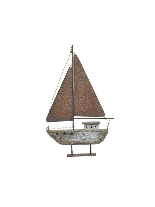 Inart Античен Декоративна лодка Дърво Natural/Brown 21x4x33см 1бр
