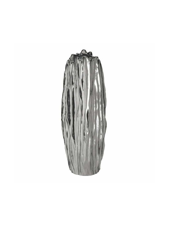 Inart Διακοσμητικό Βάζο Keramik Silver 18x9x26cm 1Stück