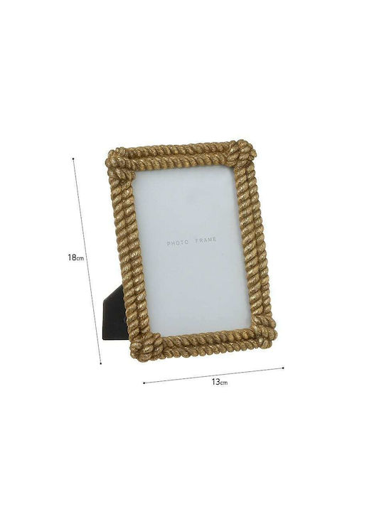 Inart Photo Frame Plastic 13x18cm Χρυσή 1pcs