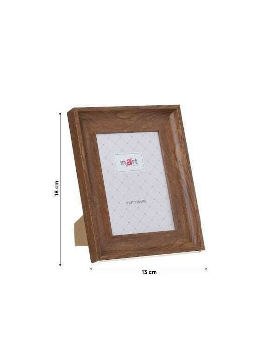 Inart Photo Frame Plastic 13x18cm Καφέ 1pcs