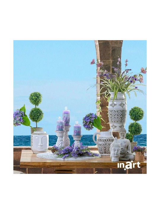 Inart Decorative Vase Face White 18x18x21cm