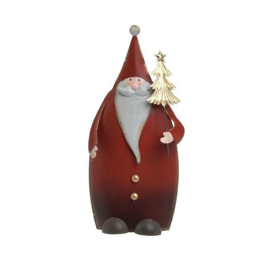 Dekorativer Weihnachtsmann Rot aus Metall 29x13x6cm