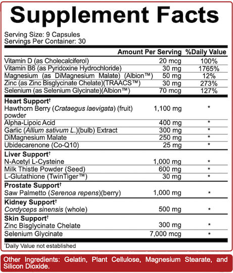 Rich Piana 5% Nutrition Защита на черния дроб и органите 270 капсули