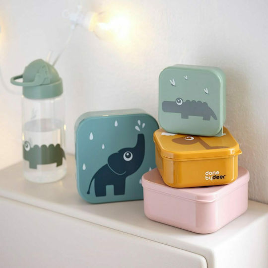 Done by Deer Baby Food Bowl made of Plastic Multicolour 3pcs