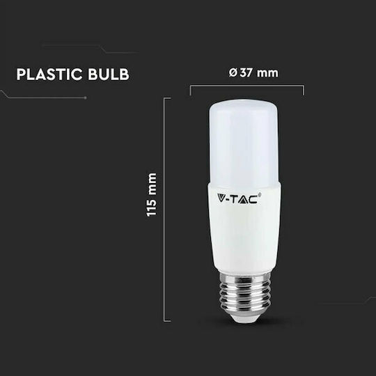 V-TAC LED Bulb 7.5W for Socket E27 and Shape T37 Cool White 660lm