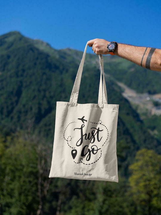 Monalisa Just Go Fabric Shopping Bag in Beige color