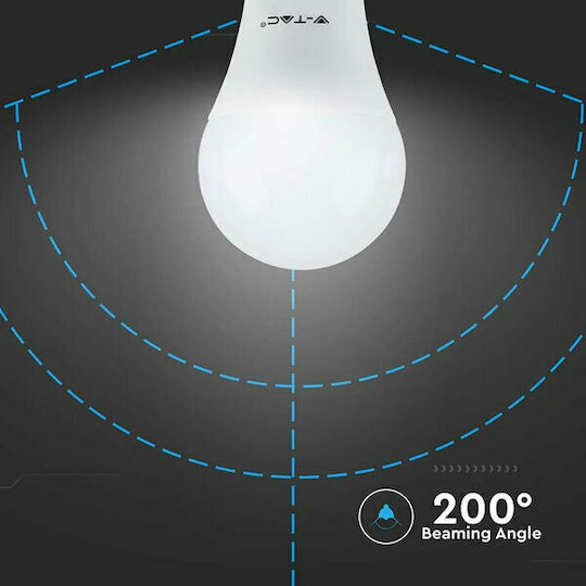 V-TAC LED Bulbs 8.5W 170mm for Socket E27 and Shape A60 Cool White 806lm 3pcs