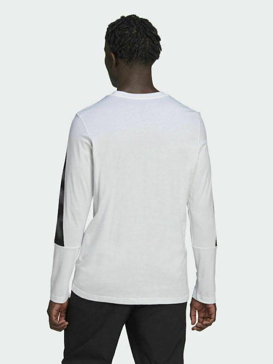 Adidas Essentials Ανδρική Μπλούζα Μακρυμάνικη White / Black