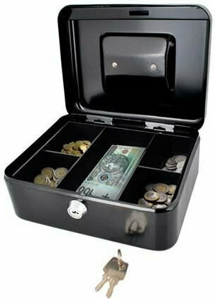 Malatec Cash Box with Lock Black