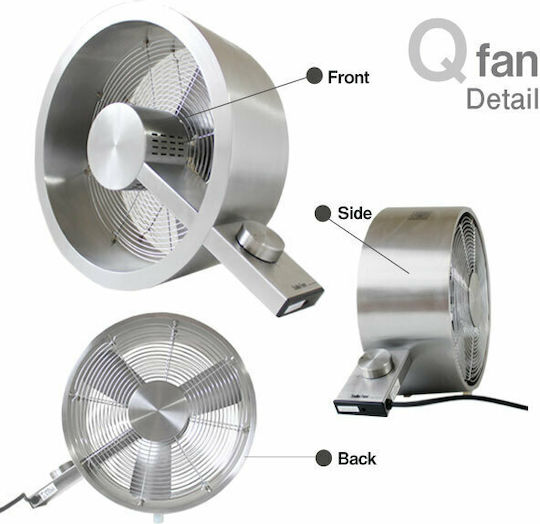 Stadler Form Q Ανεμιστήρας Δαπέδου 40W Διαμέτρου 15cm Ασημί