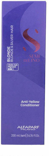 Alfaparf Milano Professional Semi di Lino Anti - Yellow Conditioner Διατήρησης Χρώματος για Βαμμένα Μαλλιά 200ml