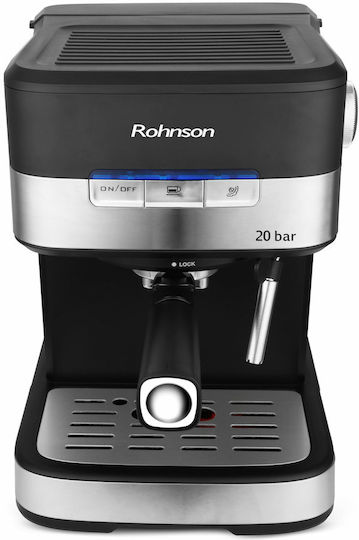 Rohnson Μηχανή Espresso 850W Πίεσης 20bar Μαύρη R-990