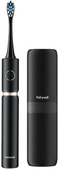 FairyWill FW-P11 Electric Toothbrush with Timer and Travel Case Black