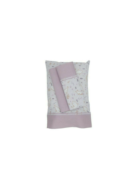 Nautica Sea Friends Baby Sheets Set Crib Cotton Pink 110x160cm 3pcs