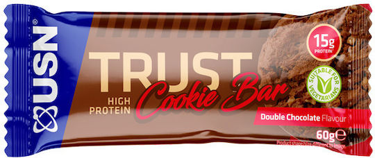 USN Trust Cookie Bars with 15gr Protein & Flavor Double Chocolate 12x60gr