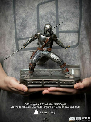 Iron Studios Star Wars The Mandalorian: Mandalorian Figure height 20cm in Scale 1:10 LUCSWR44821-10