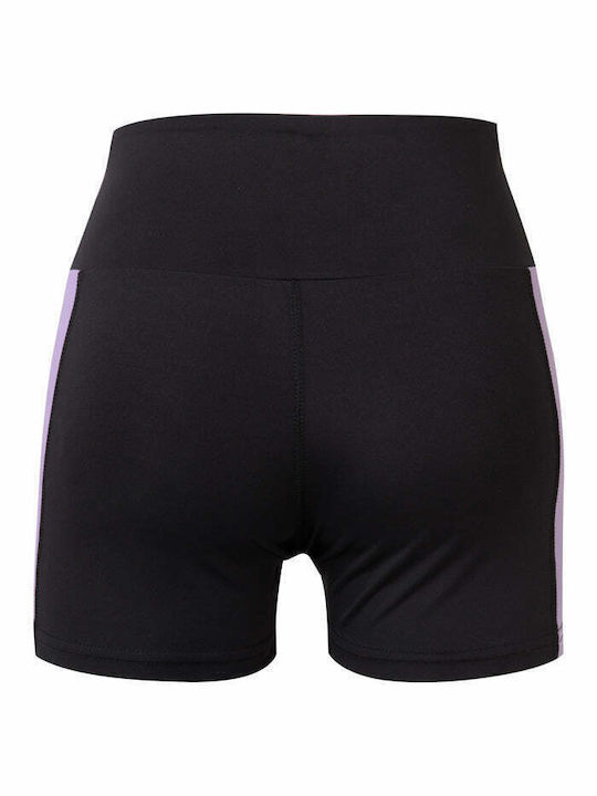 Set Women's Training Leggings Shorts High Waisted Purple