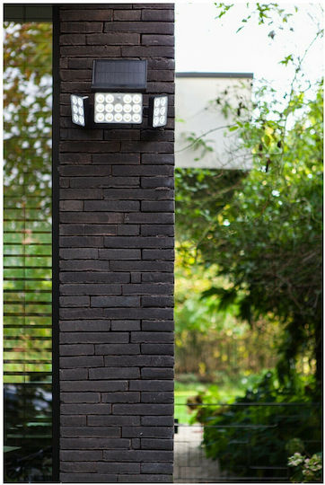 Lutec Tuda Wall Mounted Solar Light 7.4W 1500lm Warm to Cool White with Motion Sensor IP44 20.9cmx11.7cmx32.1cmcm