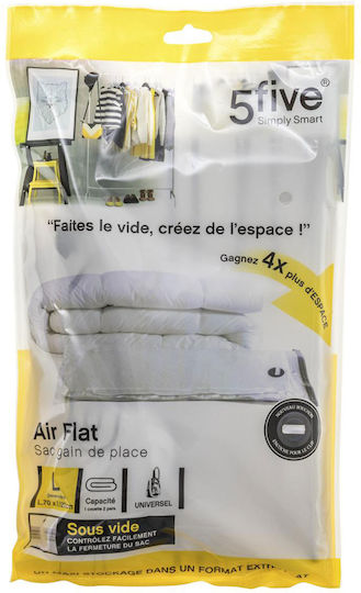 5Five F-V Vac Bag Πλαστική Σακούλα Αποθήκευσης Ρούχων Αεροστεγής και με Κενό Αέρος 120x70x120cm