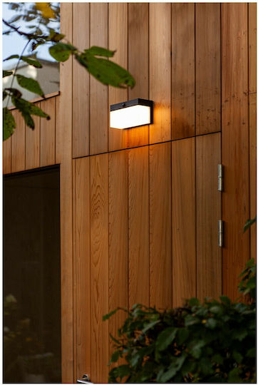 Lutec Fran Street Solar Light 9.7W 800lm Warm to Cool White with Motion Sensor IP44 18cmx7.9cmx9.1cmcm
