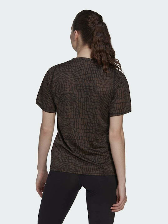 Adidas Icons Crocodile Women's Athletic Blouse Brown