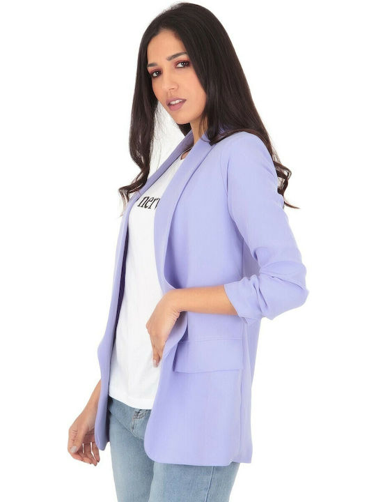 Silia D Lang Damen Mittellang Blazer Flieder skk-6969 (lprpl)