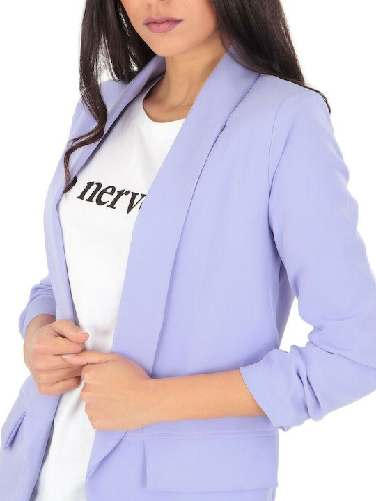 Silia D Lang Damen Mittellang Blazer Flieder skk-6969 (lprpl)