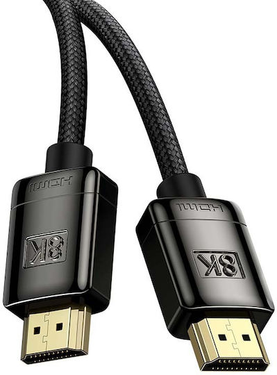 Baseus Cabluri HDMI 2.1 Ultra High Speed 48Gbps 4K 120Hz HDR VRR Braided HDMI De Sex Masculin - HDMI De Sex Masculin 1m Negru