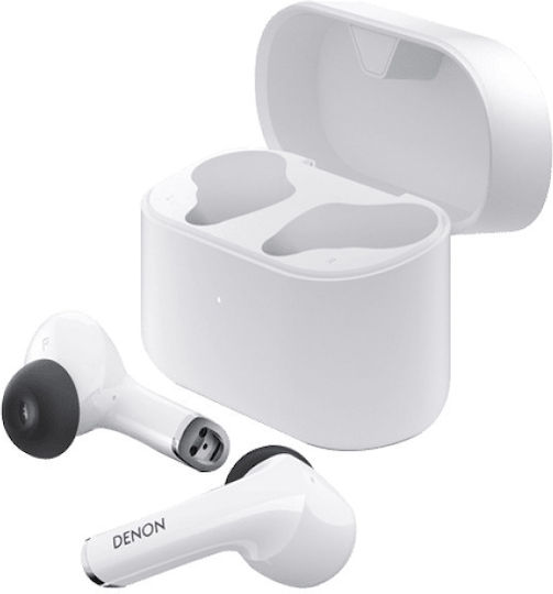 Denon AH-C830NCW In-ear Bluetooth Handsfree Earphones with Sweat Resistance and Charging Case White