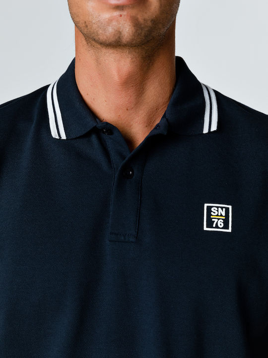 Snta Polo Pique mit kurzen Ärmeln & Top SN76 - Blau-Marine