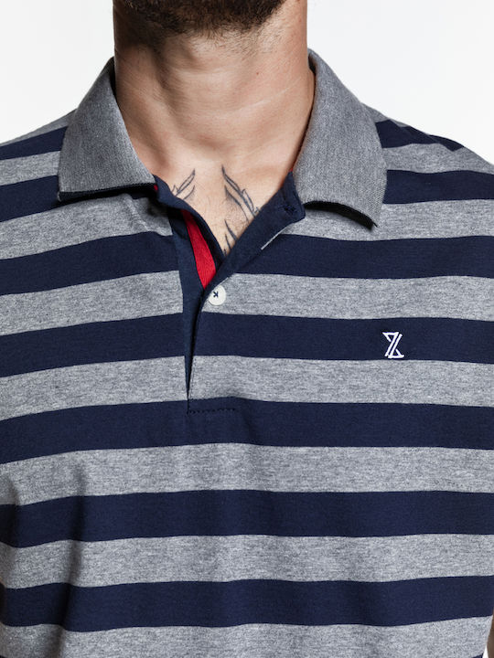 Snta Polo Jersey Striped с къс ръкав - Striped Blue