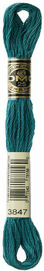 DMC Thread Embroidery Mouliné 117 Cotton in Turquoise color Teal Green Dark