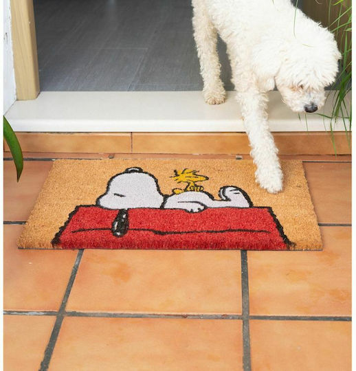 Grupo Erik Entrance Mat made of Coir Snoopy Brown 60x40cm