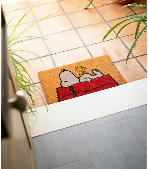 Grupo Erik Entrance Mat made of Coir Snoopy Brown 60x40cm