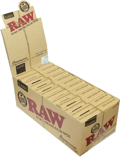 Raw Classic Zigarettenpapier 1+1/4 mit Kegelspitzen 50 Blätter 1Stück
